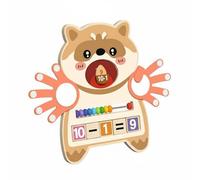 Chosertory Children Arithmetic Aid Juego Matemático Infantil Tablero de Cálculo de Madera Abaco Suma y Resta Manual Aprendizaje Práctico y Coordinación Ojo-Mano