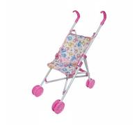 Chosertory Cochecito de Muñecas Carro Infantil Juguete con Capota Retráctil Bastidor Metálico Ruedas Estables Diseño Plegable Indicado para Exterior Social, Carro Plástico Animal