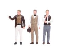 Chosertory Conjunto de 3 Figuras en Miniatura a Escala 1/64, Que Representan a Un Hombre, Pintadas a Mano para Recrear La Arena.