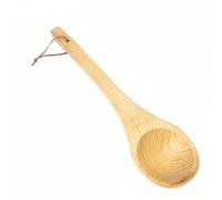 Chosertory Cuchara de Madera Sauna Tradicional Recipiente Curvo Ladle para Distribuir Agua Sobre Piedras Adecuada para Baños de Rústico Almacenamiento Cómodo, Pícea
