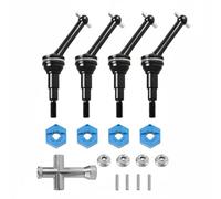 Chosertory Cvd Drive Shaft Eje Transmisión CVD RC Coche Cardán Metal Endurecido 65mm Menos Vibración Control Mejorado Compatible con Ejes Frontal y Posterior, Juego, Negro+Azul