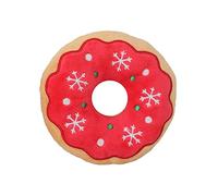 Chosertory Divertido Juguete Chirriante para Perros, Ideal para Viajes Navideños, Rosquilla Roja