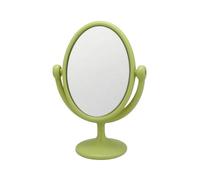 Chosertory Espejo Tocador para Casa de Muñecas Espejo Miniatura Tocador Espejo de Mesa Espejo Decorativo Diseño Ovalado Metal Resistente Reflejo Adecuado para, Verde