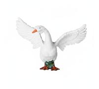 Chosertory Figura Educativa de Muñeco de Granja Modelo Estatua de Ave Realismo Detallado con Plumas Esculpidas Plástico Firme Pintado a Mano Adecuado para, Envergadur Blanco
