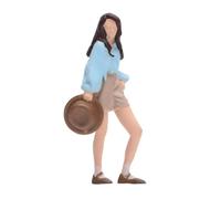 Chosertory Figura Femenina a Escala 1:64 para Decoración de Oficina: Micro-representación de Una Estación de Tren.