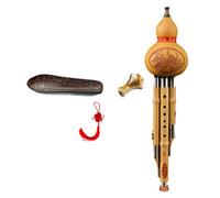 Chosertory Flute Instrument Musical Chino Artesanal de Gourd Flute Bambú de Calidad Orificio Redondo Tono Suave Apto para Aficionados a La Música Tradicio, tecla c