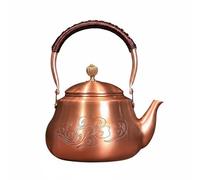 Chosertory Household Boiling Vessel Tetera de Cobre para Hervir Agua Pieza Manual con Mango Resistente al y Precisa Favorece la Liberación de de Cobre Adecuada, 1500ML, Nube
