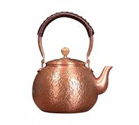 Chosertory Household Boiling Vessel Tetera de Cobre para Hervir Agua Pieza Manual con Mango Resistente al y Precisa Favorece la Liberación de de Cobre Adecuada, 1600ML, Martillado