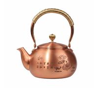 Chosertory Household Boiling Vessel Tetera de Cobre para Hervir Agua Pieza Manual con Mango Resistente al y Precisa Favorece la Liberación de de Cobre Adecuada, 1200ML, Loto
