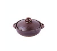 Chosertory Japonesa para Cocina Doble Asa Artesanal con Diseño Pintado a Mano Cocinar Guisos Familia, 0.8L, Reducción