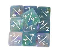 Chosertory Juego de 10 Dados para, Dados para Enseñar Matemáticas, Fichas para Juegos de Mesa de Suma Y Resta, Accesorios Educativos, Morado Rojo, tal como se describe