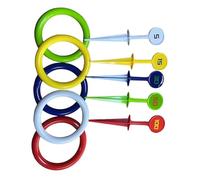 Chosertory Juego de Lanzamiento de Aros para Niños, Lanzamiento de Estacas, Percepción Interactiva del Color para