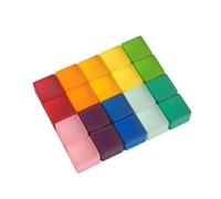 Chosertory Juguete Bloques Construcción para Niños Acrílico Transparente con Diseño Pulidos para Ejercitar el Apilado y la Coordinación Manual en Juegos Aprendizaje Visual, Gelatina 20PCS