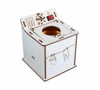 Chosertory Lavadora para Kit Educativo Maqueta Máquina de Lavado Modelo de Escritorio Madera Manual para Observación y Resolución de Problemas Adecuada para Aula
