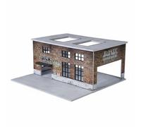 Chosertory Maqueta de Fábrica Iluminada Kit de Construcción Diorama para Coches Escala Maqueta Industrial Edificación Miniatura con de Iluminación USB-C Material