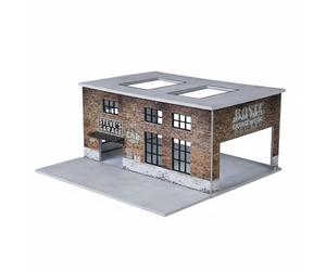 Chosertory Maqueta de Fábrica Iluminada Kit de Construcción Diorama para Coches Escala Maqueta Industrial Edificación Miniatura con de Iluminación USB-C Material