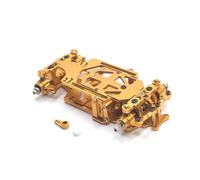 Chosertory Mini Chasis Ajustable para Vehículos a Marco Liviano de Aleación Estructura Extensible y Diferencial Integrado Adecuado para Entornos de Aprendizaje y, Dorado
