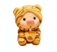 Chosertory Muñeco de Peluche Cerdito Juguete Animal Almohadón con Taza Burbujas Suave y Tierno Adecuado para Dormitorio Sala Regalo Aniversario Coleccionistas, 40CM, Tigre
