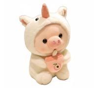 Chosertory Muñeco de Peluche Cerdito Juguete Animal Almohadón con Taza Burbujas Suave y Tierno Adecuado para Dormitorio Sala Regalo Aniversario Coleccionistas, 35CM, Unicornio