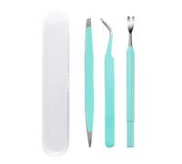 Chosertory Pinza para Garrapatas Removedor de Ectoparásitos Pinza de Extracción Herramienta de Aseo Pinza Ergonomica con Textura, Juego De 3 Pinzas Para Garrapatas Con Caja De Plástico