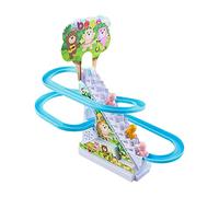 Chosertory Pista de Carreras de Juguete con de Seguimiento Automático, de Juguete Que Sube Escaleras, 3 Osos