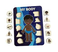 Chosertory Rompecabezas de Madera para Aprender sobre El Cuerpo Humano, Rompecabezas Interactivo de Piezas para El Desarrollo de Habilidades para Niños. Juguete, Estilo b