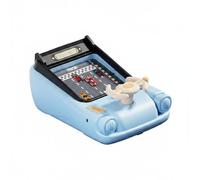 Chosertory Simulador de Conducción Infantil Juego Volante Interactivo Juguete Educativo Vehículo de Mesa con Rueda Giratoria Marchas y Sonidos Realistas Adecuado , Azul , Set Carga