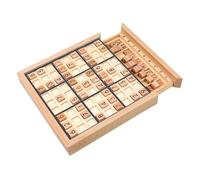 Chosertory Sudoku, Juego de Mesa, Rompecabezas de Madera, Juego Educativo, Inteligencia, Matemáticas, Juego de para Adultos, Ideal para Reuniones Familiar, Negro