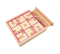 Chosertory Sudoku, Juego de Mesa, Rompecabezas de Madera, Juego Educativo, Inteligencia, Matemáticas, Juego de para Adultos, Ideal para Reuniones Familiar, Rosa