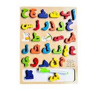 Chosertory Tablero de Madera con El Alfabeto árabe, Juguete Educativo para Aprender a Usar El Alfabeto árabe, Rompecabezas para Niñas, C