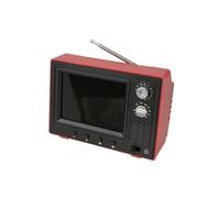 Chosertory Televisor Miniatura Estilo Retro Elemento corativo para Escenas a Escala, Rojo Vintage