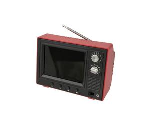 Chosertory Televisor Miniatura Estilo Retro Elemento corativo para Escenas a Escala, Rojo Vintage