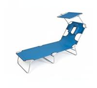 Chosertory Tumbona Plegable Portátil con Respaldo Inclinable Marco Resistente Plegado Rápido y Transporte Sencillo Indicada para Descansar al Aire Libre Turismo Pesca al Aire Libre, Azul Oscuro
