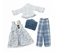 Chosertory Vestido de Muñeca con Ropa Detallada a Escala 1/6 Accesorios Completos para Muñecas Articuladas Estilo Personalizado Adecuado para Decoración y Coleccionistas , Set Agua Clara