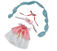 Chosertory Vestido sin Mangas para Muñeca BJD 1/6 Set de Ropa Traje con Accesorios y Velo Transparente Suave Look Elegante Adecuado para Vitrinas Escenas, Color to 1, Style to 1