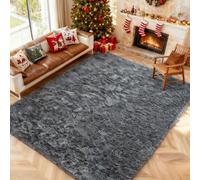 CHOSHOME Alfombra Shaggy para Salón, Habitación de los Niños y Dormitorio - Interior Suave de Pelo Largo, Antideslizante Muy Suave (Gris, 150 * 240cm)