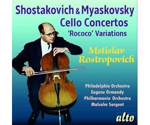 Chostakovitch, Miaskovski : Concertos pour violoncelle. Rostropovitch, Ormandy, Sargent.