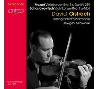 Chostakovitch, Mozart : Concertos pour violon. Oistrach, Mravinsky.