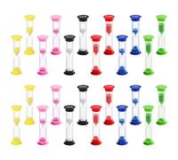 Chostky 24PCS Reloj de Arena Reloj de Arena Reloj de Arena de Reloj de Arena de Colores 30sec/1min /2mins/3mins/5mins/10mins para niños Aula Juego hogar Cocina Oficina