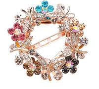 CHOUXUANGA Broches, Hebilla de Bufanda, Scarf Ring, Clip, Rings Clasp Clip Non-Slip Dual Purpose for Women