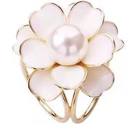 CHOUXUANGA Broches, Hebilla de Bufanda, Scarf Ring, Clip, Rings Silk Buckle Brooch for Women(Gold)