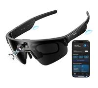 CHOVE - anteojos de sol 4K con grabación deportiva inteligente AI, video HD y foto, estabilización de imagen electrónica, traducción en vivo, asistente de voz AI, IP66 impermeable para ciclismo