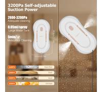 CHOVERY S1 3500Pa Robot Limpiacristales, Robot para Ventanas con Función de Spray, Robot Limpiacristales Automático, Robot Limpiacristales con Control Remoto