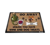 Chow Chow - Aléjate A Menos Que Tengas Vino Y Golosinas para Perros Alfombra De Baño Antideslizante Felpudo De Bienvenida Suave Tapete para Puerta para Jardín Pasillo Trasera Delantera 40X60 Cm
