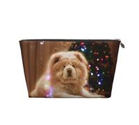 Chow Chow Blanco Fluffy Perros Mascotas Perros Navidad, Bolsa de artículos de tocador Bolsa de Maquillaje Bolsa de cosméticos Bolsa de artículos de tocador de Viaje portátil