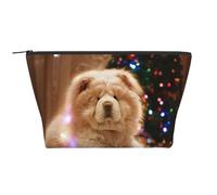 Chow Chow Blanco Fluffy Perros Mascotas Perros Navidad, Bolsa de artículos de tocador Bolsa de Maquillaje Bolsa de cosméticos Bolsa de artículos de tocador de Viaje portátil