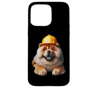 Chow Chow Dog - Casco duro amarillo para trabajadores de la construcción Carcasa para iPhone 15 Pro Max