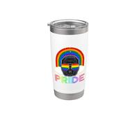 Chow Chow Dog LGBT Rainbow Gay Lesbian Funny LGBT Pride Vaso térmico de acero inoxidable de doble pared