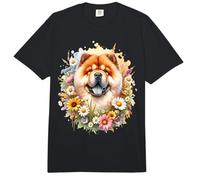Chow Chow Dog Summer Wildflowers Daisies Obra de Arte Comfort Colors Adult Heavyweight T-Shirt