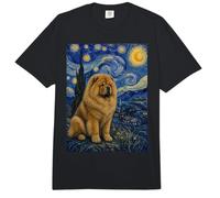 Chow Chow Dog Van Gogh Noche Estrellada Comfort Colors Adult Heavyweight T-Shirt